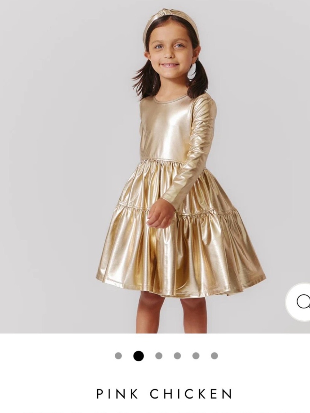 Pink Chicken GIRLS LAME POLLY
DRESS - GOLD